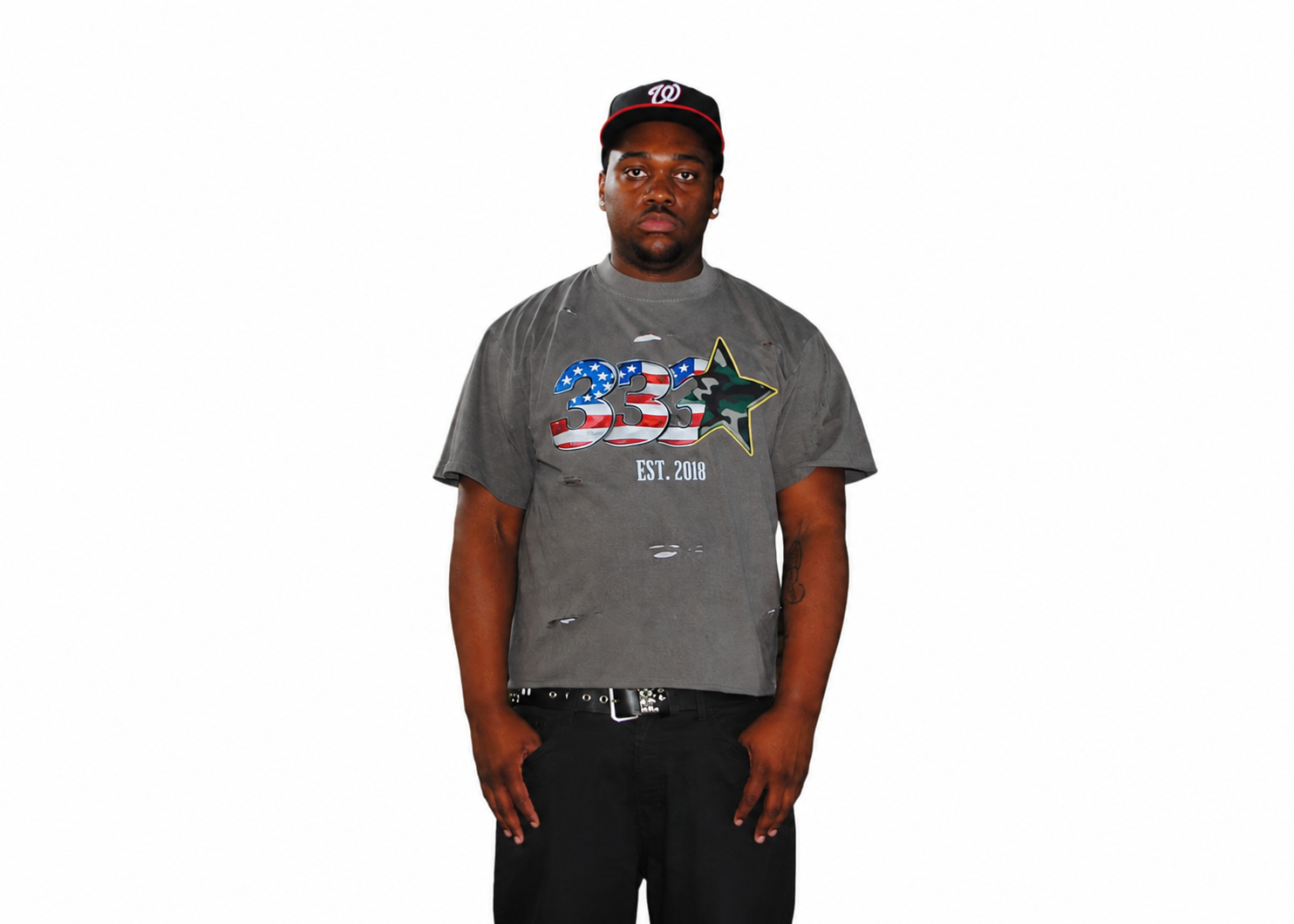 333 Freedom Star Grey