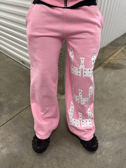 333 Inlayed GemStones Pink Pants