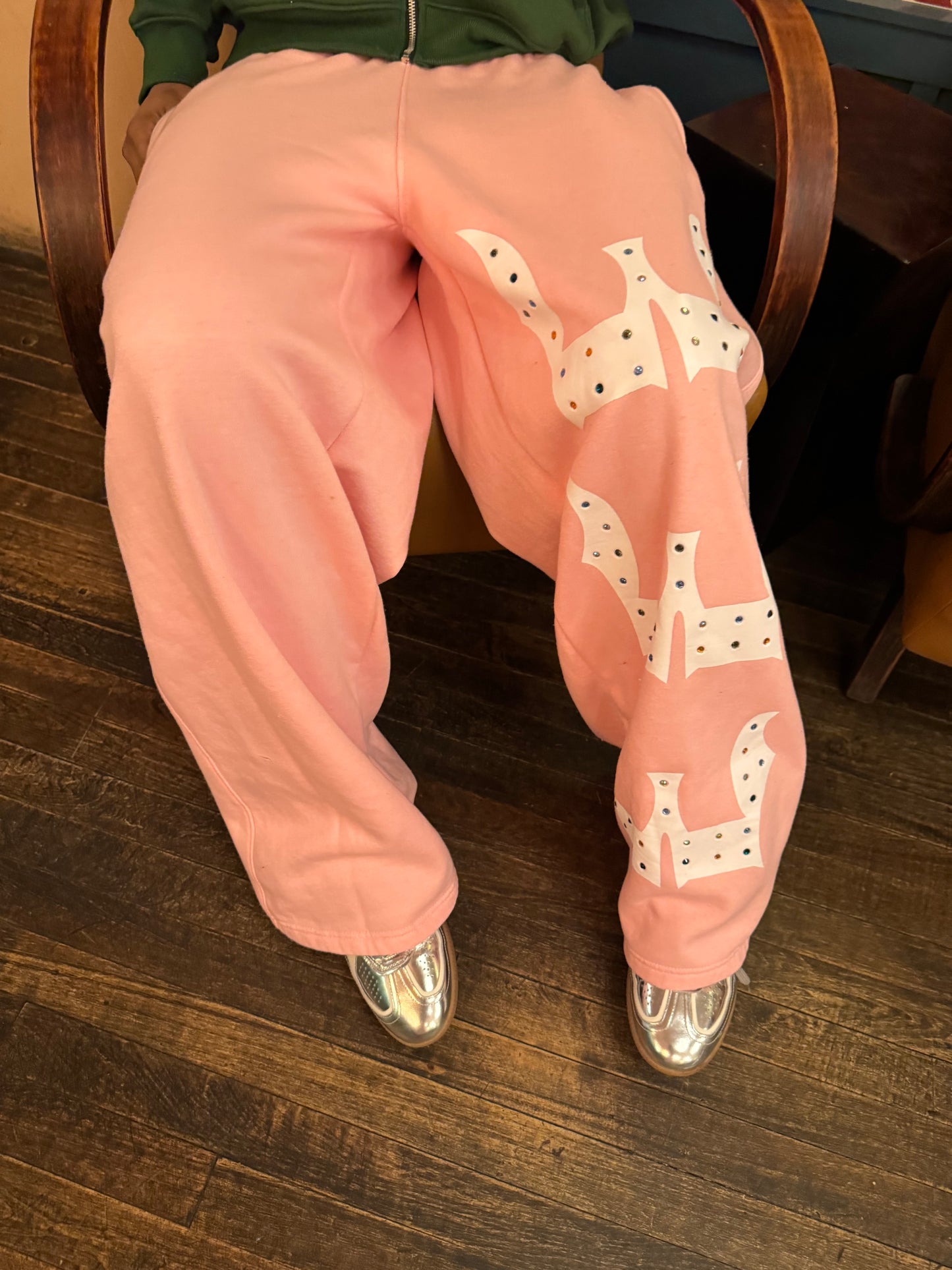 333 Inlayed GemStones Pink Pants
