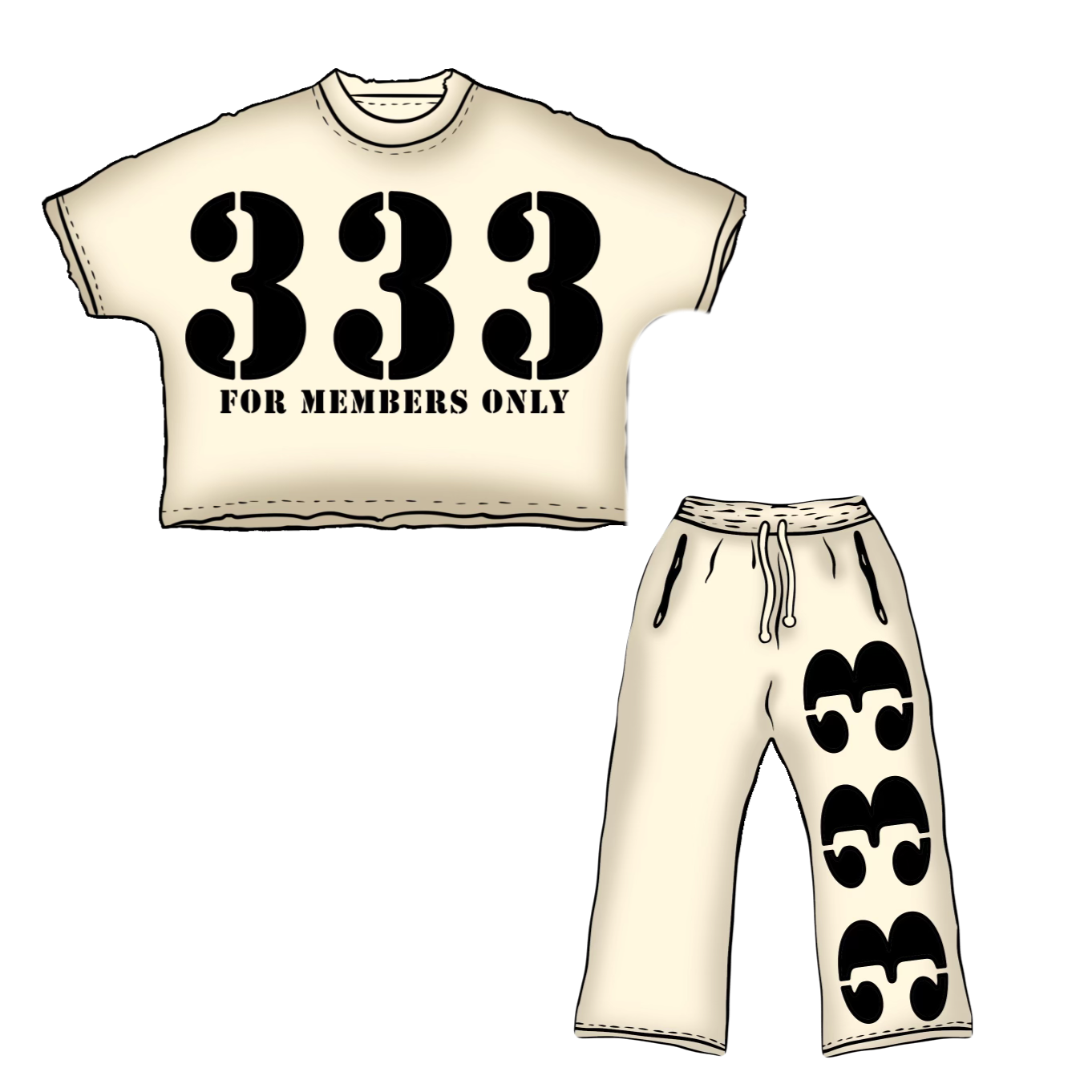 Cream “For Members Only” Set