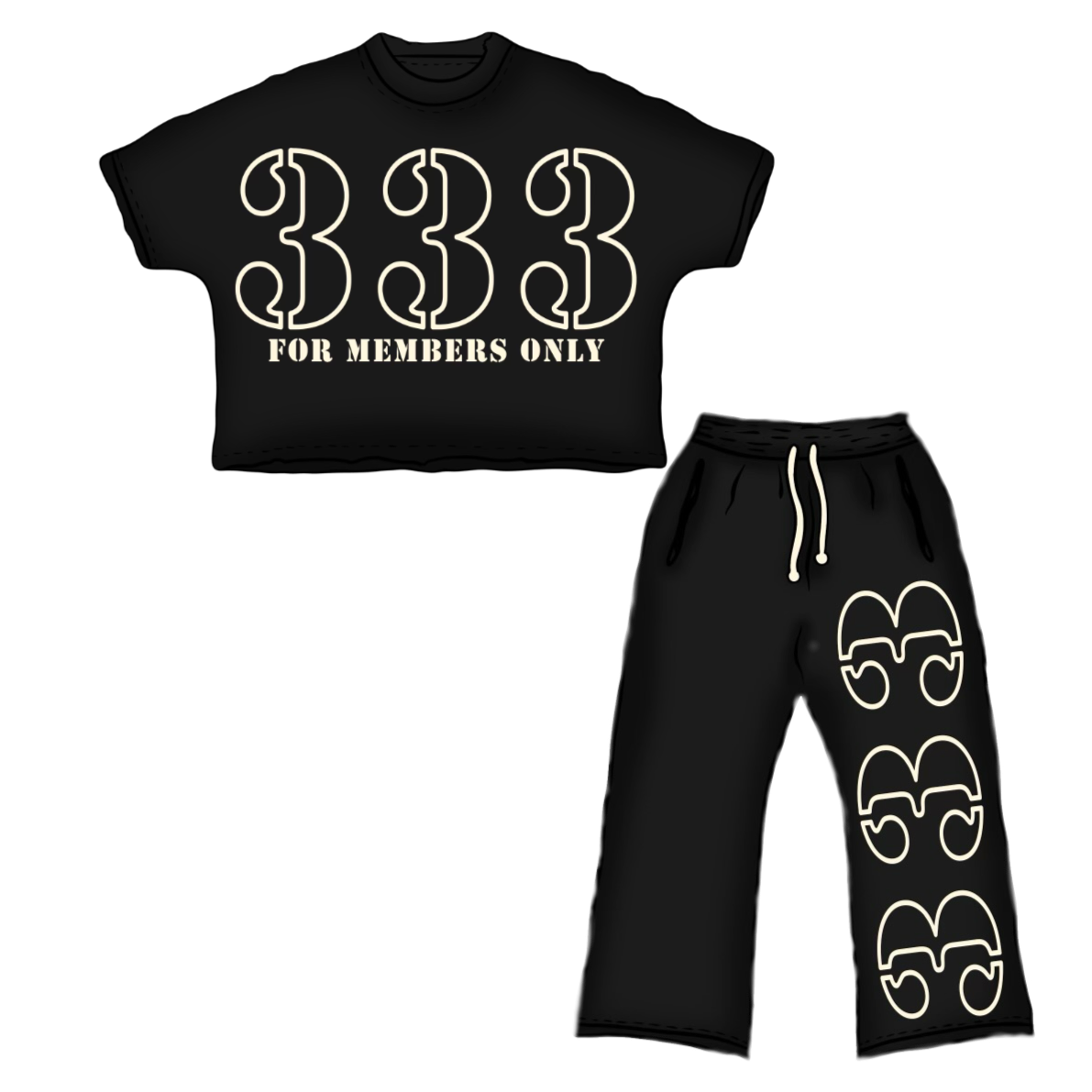 Black “For Members Only” Set