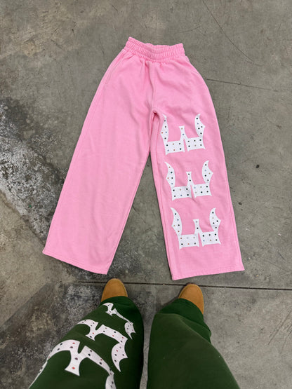 333 Inlayed GemStones Pink Pants